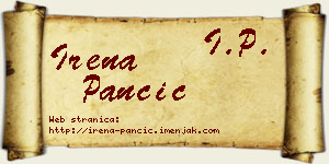 Irena Pančić vizit kartica